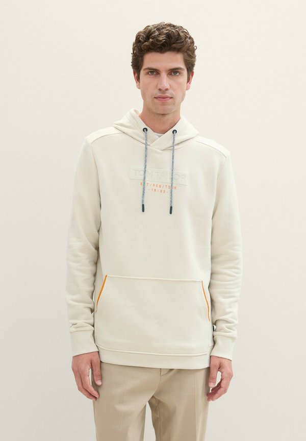 MIT LOGO - Kapuzenpullover - smooth light sand