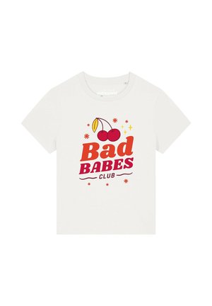 watapparel, BAD CLUB - T-shirt print - off white
