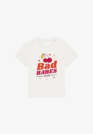 watapparel, BAD CLUB - T-shirt print - off white