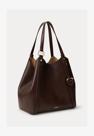 Lauren Ralph Lauren, NAPPA LEATHER LARGE TASHA TOTE BAG - Τσάντα Tote - chestnut brown