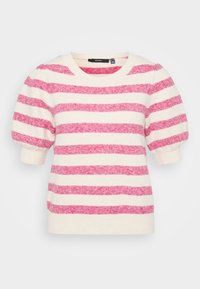 VMDOFFY 2/4 O NECK - Camiseta básica - birch/cabaret