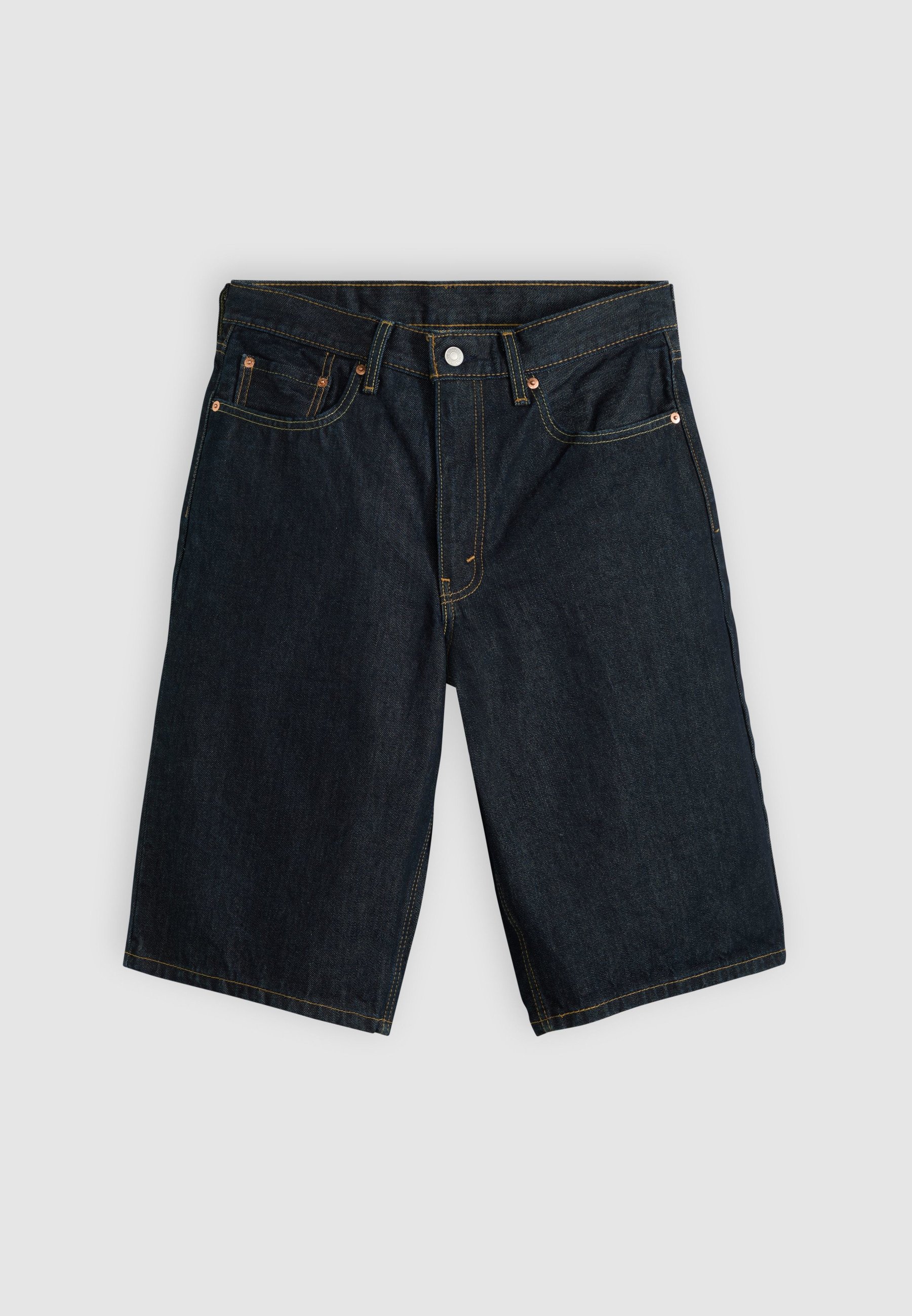 Levi's® 470® BAGGY SHORTS - Denim shorts - rinse ruler/dark-blue