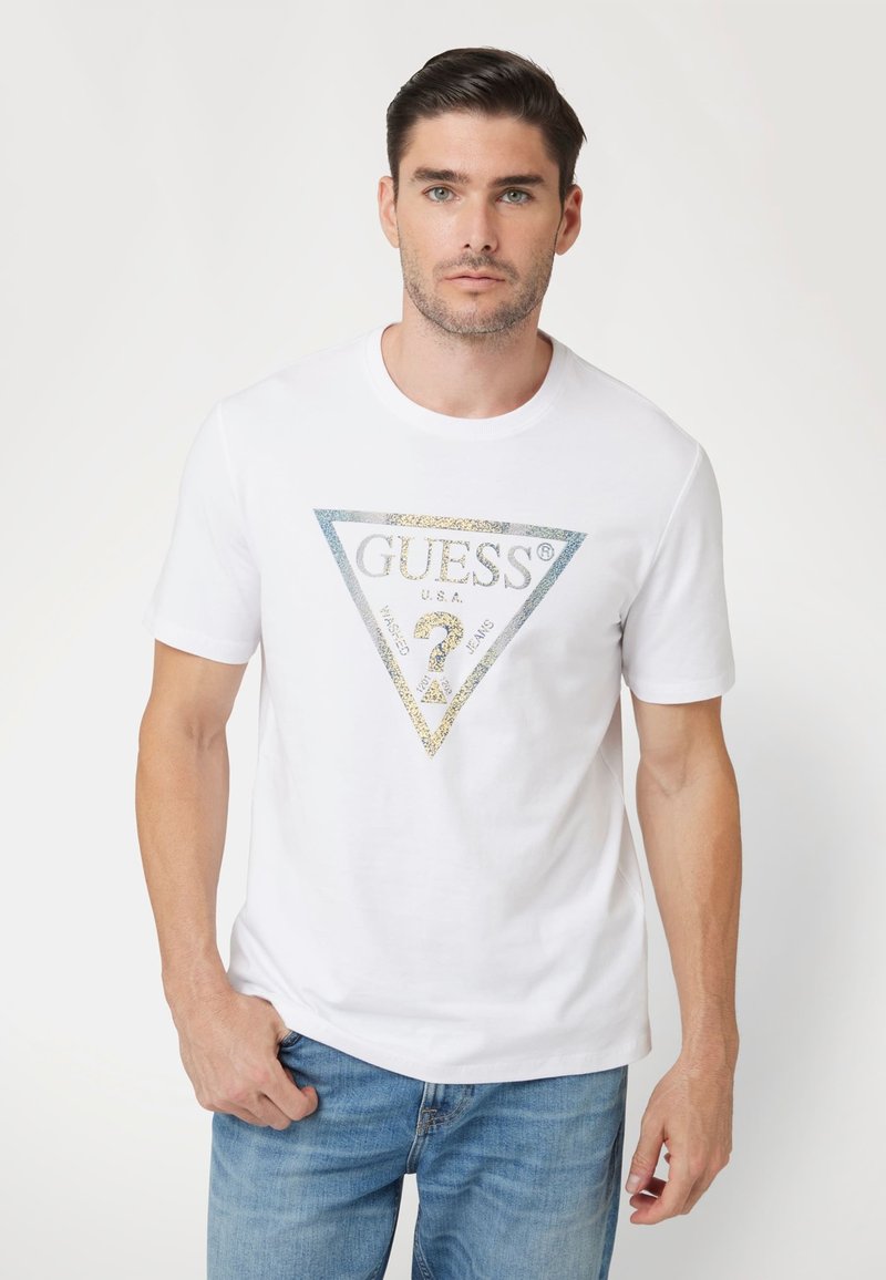 Guess Marškinėliai su spaudiniu - weiß