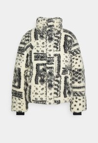 Veste MiM Noir/écru Taille 42 - Faux Daim, Doublure Polyester, Neuf Sans étiquettes