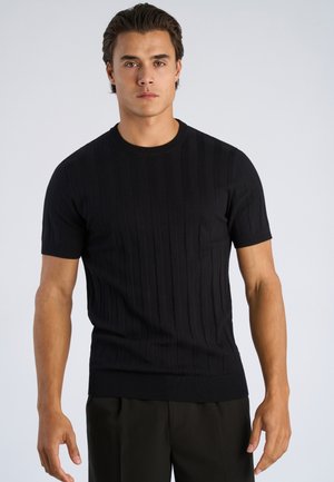 CREW NECK - T-Shirt print - dusty black