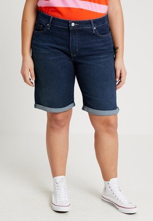 Shorts vaqueros - dark-blue denim