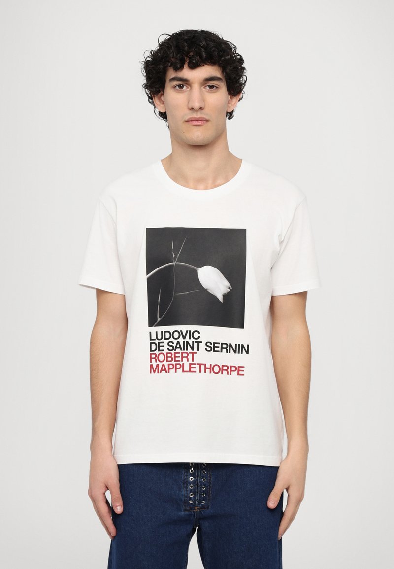 Ludovic de Saint Sernin MAPPLETHORPE UNISEX - T-shirt imprimé - white/tulip print