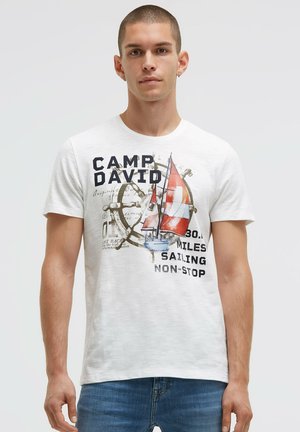 RUNDHALS MIT - T-Shirt print - ivory