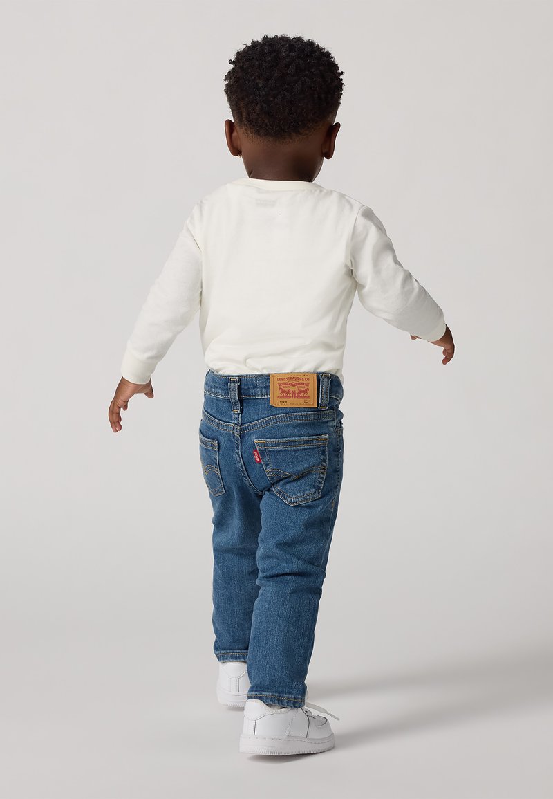 Vintage Levi's 514 Garçons Bleu Foncé Slim Jeans Coupe Droite 18 Rég