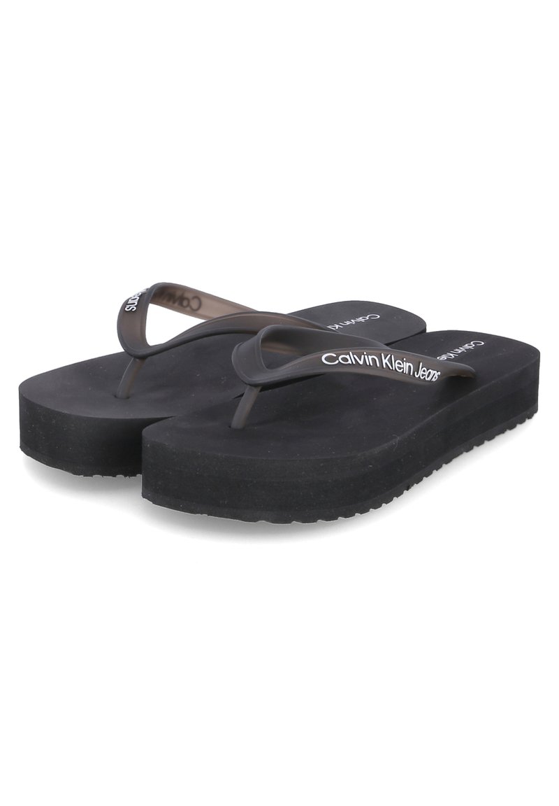Damen Zehentrenner | Calvin Klein Jeans BEACH Bade-Zehentrenner schwarz - EB43281 Damen Zehentrenner | Calvin Klein Jeans BEACH Bade-Zehentrenner schwarz - EB43281