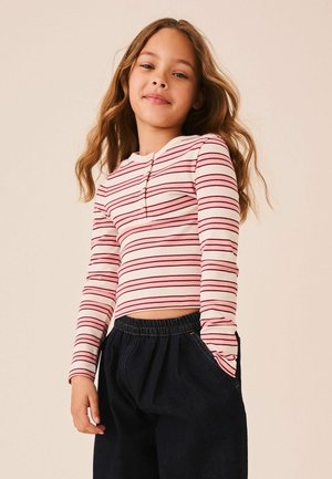 Next, LONG SLEEVE BUTTON TOP - Džemper - pink stripe