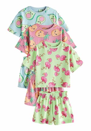 3 PACK REGULAR FIT SET - Pidžamas komplekts - pastel flamingo avocado pineapple