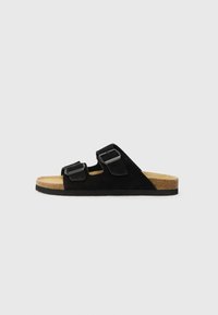 Pier One - LEATHER UNISEX - Chaussons - black Image miniature 1
