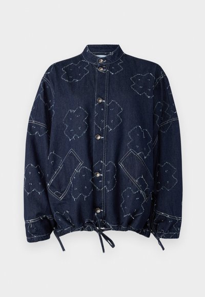 Henrik Vibskov SMILEY JACKET - Džínová bunda - dark needle punch