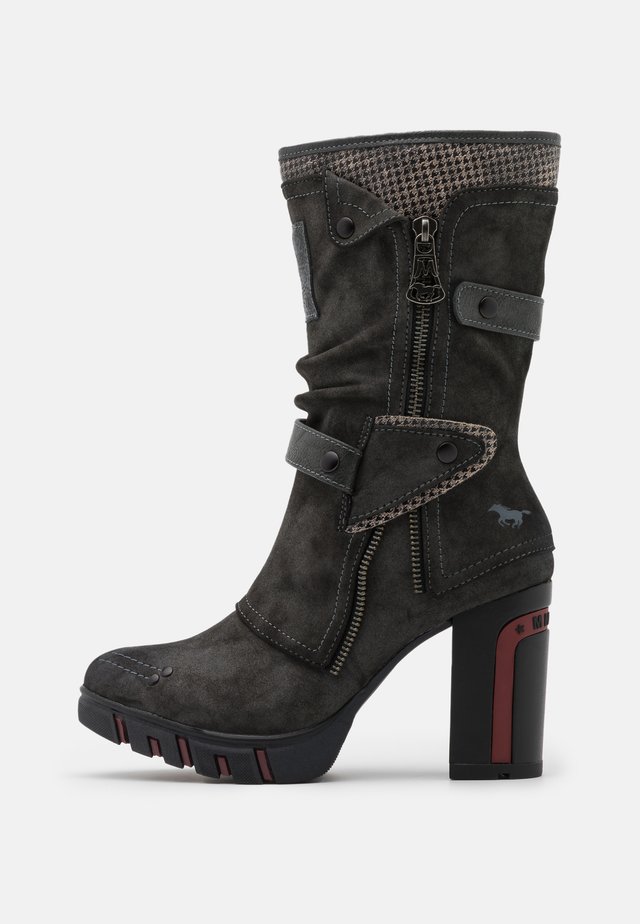 Bottes à talons hauts - dunkelgrau