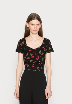 T-shirt estampada - black