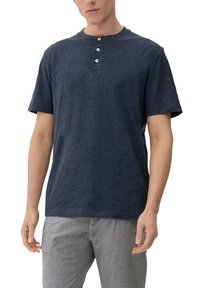 s.Oliver MIT HENLEYAUSSCHNITT - T-shirt basic - navy