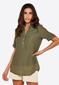 Apricot - SLUB SHIMMER  - Overhemdblouse - khaki Miniatuurafbeelding 1