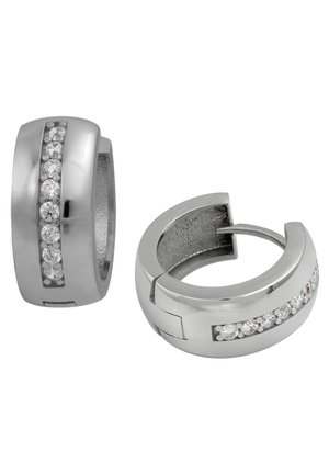 CREOLEN - Ohrringe - silberfarben/weiß