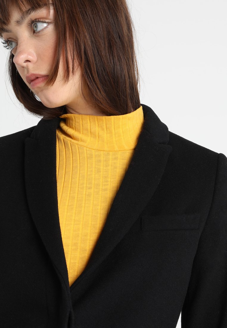Benetton CLASSIC TAILORED COAT Kåpe frakk black Benetton CLASSIC TAILORED COAT Kåpe frakk black