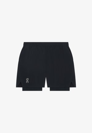 On, TRAIN 2-IN-1 SHORTS - Trainingsbroek - black