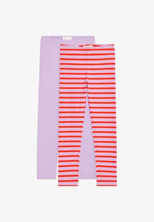 ARKET, ARKET RIB JERSEY LEGGINGS SET OF 2 PACK - Legíny – nohavice - lilac red