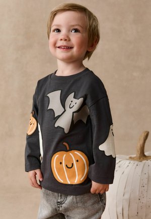 Next, REGULAR FIT - LONG SLEEVE BACK GRAPHIC T-SHIRT - Langærmet T-shirt - charcoal grey halloween character