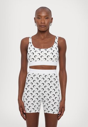 MOON PRINTED SPORT BRA - Top - optical white
