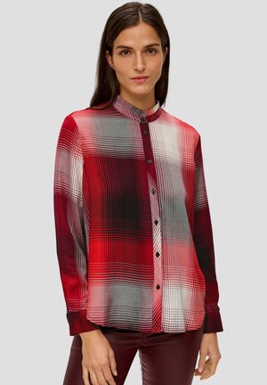 s.Oliver, MIT RÜSCHENKRAGEN - Camicia - rot