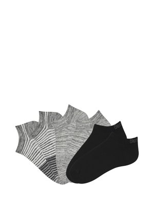 Bench, SNEAKER 6 PACK - Socken - schwarz un/grau geringelt grau meliert