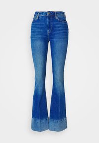 SKINNY FIT FADE - Blugi evazați - dark-blue denim