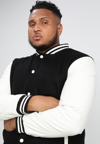 Urban Classics OLDSCHOOL COLLEGE JACKET  - Poletna jakna - black/white