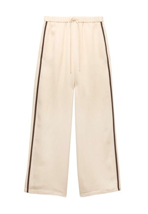Marks & Spencer, SIDE STRIPE WIDE LEG - Trainingsbroek - ecru mix