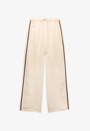 Marks & Spencer, SIDE STRIPE WIDE LEG - Trainingsbroek - ecru mix
