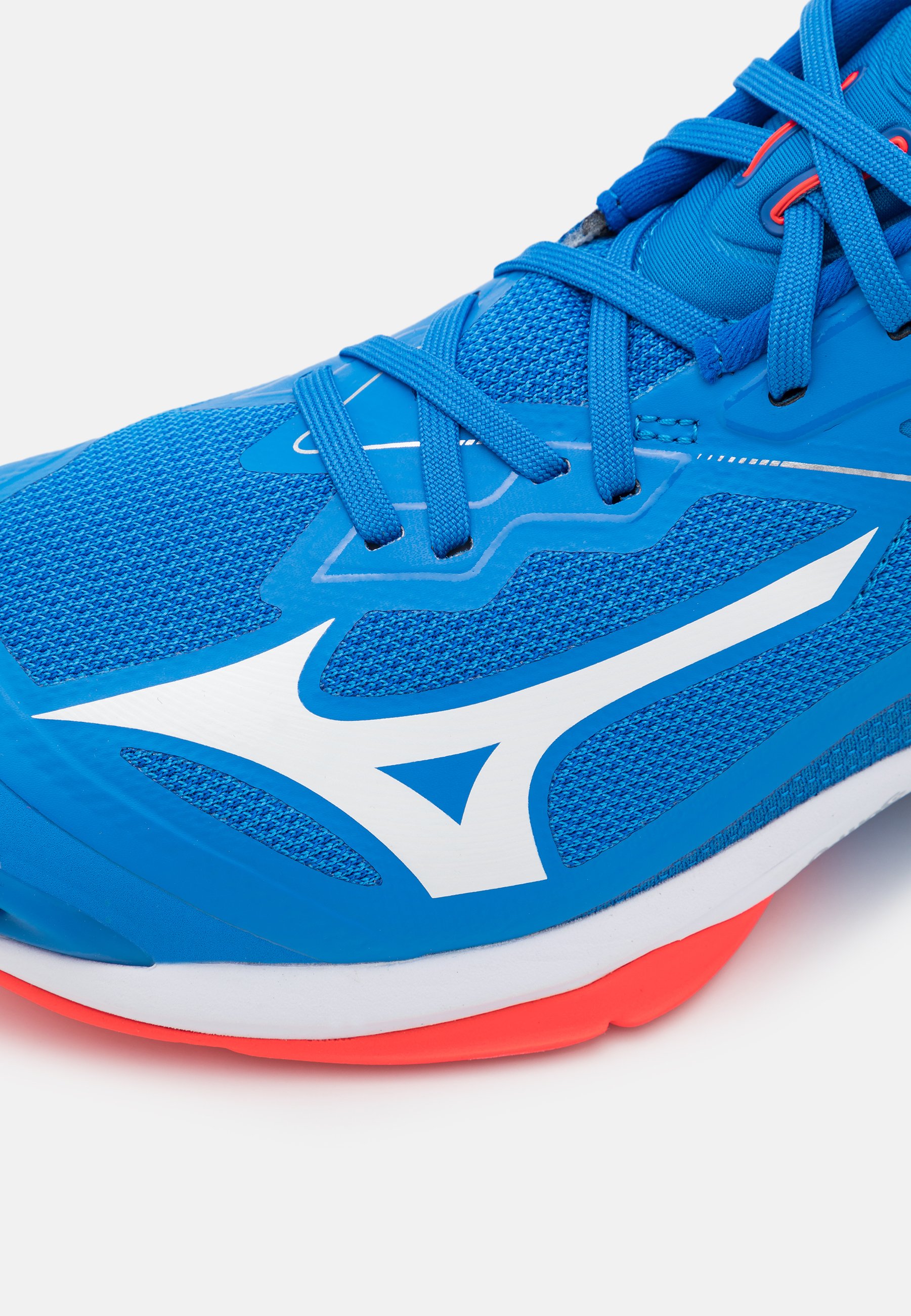 mizuno red white and blue volleyball shoes