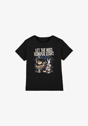 Cotton Soul, WHERE THE WILD THINGS ARE/WILD RUMPUS UNISEX - Print T-shirt - black