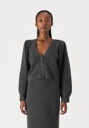 VMMAY V-NECK CARDIGA - Cardigan - dark grey