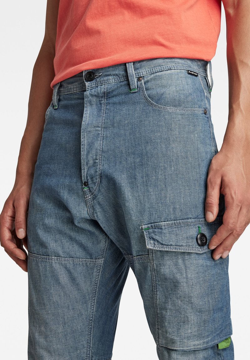 Herren Skinny Fit | G-Star BEARING 3D CARGO Jeans Tapered Fit antic faded aegean blue/blau - LX25764 Herren Skinny Fit | G-Star BEARING 3D CARGO Jeans Tapered Fit antic faded aegean blue/blau - LX25764