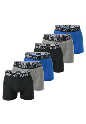 6ER PACK LOGO EINFARBIG - Boxer brief - schwarz grau blau