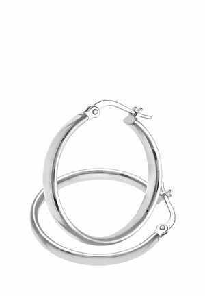 DOME TUBE FINE HOOP DIAMETER - Øreringe - white gold-coloured