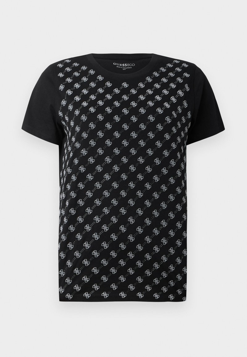 Guess T-shirt print zwart