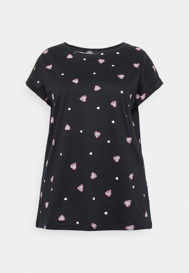 Damen T-Shirts | CAPSULE by Simply Be BOYFRIEND PRINT TEE 2er Pack T-Shirt print grey/grau - GD29301 Damen T-Shirts | CAPSULE by Simply Be BOYFRIEND PRINT TEE 2er Pack T-Shirt print grey/grau - GD29301
