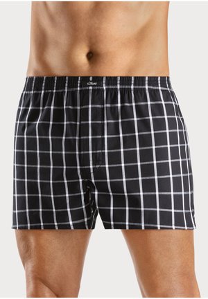 s.Oliver, 2 PACK - Weite Boxershorts - schwarz weiß kariert