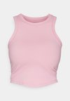 ONE FITTED CROP TANK - Toppi - elemental pink/black