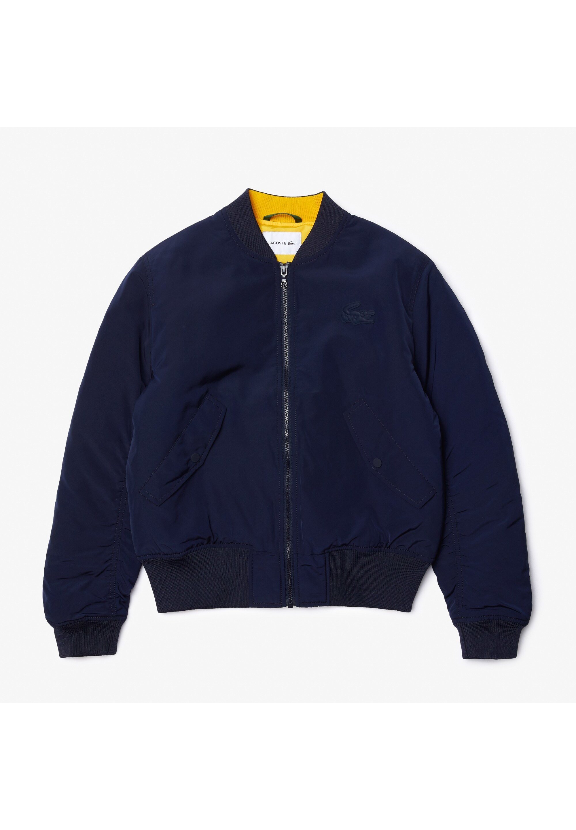 Lacoste Bomber Jacket Bleu Marine Jaune Dark Blue Zalando De