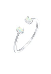 Elli OVAL GEO OPAL OFFEN VERSTELLBAR - Ringe - silver coloured