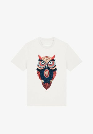 watapparel, COLORFUL OWL UNISEX - T-Shirt print - off white