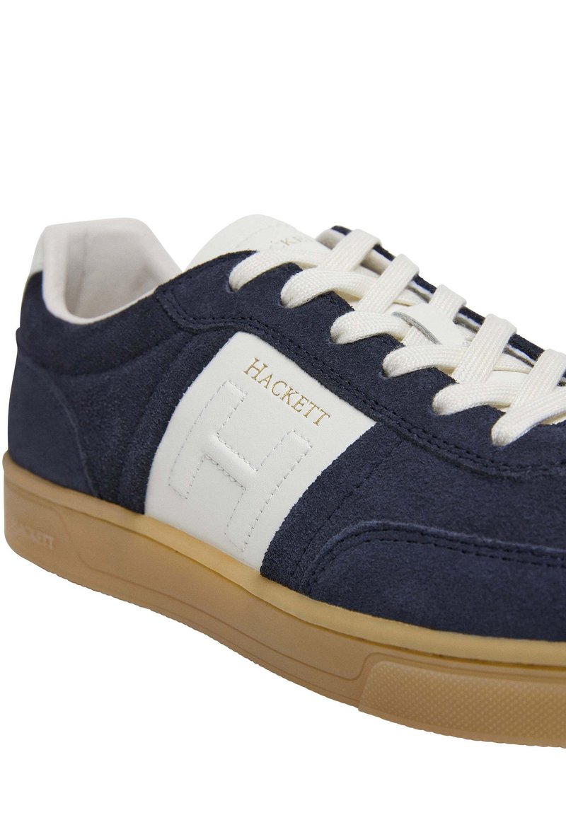 Hackett London Scarpe Da Ginnastica In Pelle Marrone Harper Heritage Hms21463 3222745