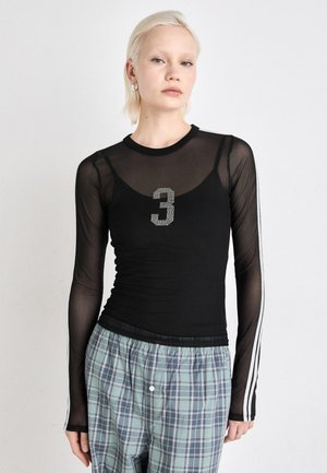 Jaded London SPORTY RHINESTONE - Topper langermet - black