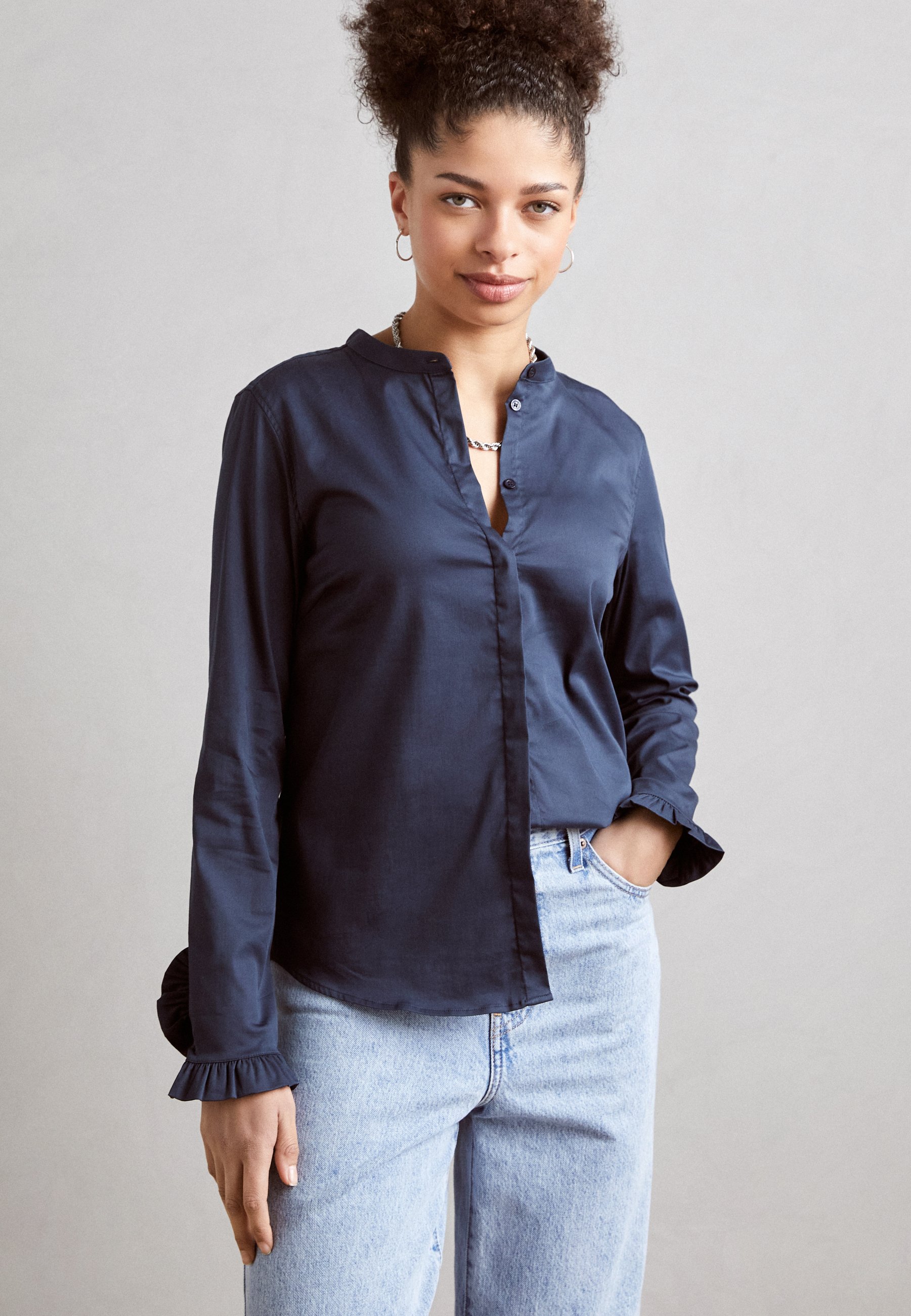 売れ筋商品|||モス モッシュ シャツ レディース トップス TILDA SHIRT - Button-down blouse - night blue Mos Mosh - 131700 -Tilda Shirt - Escape Boutique